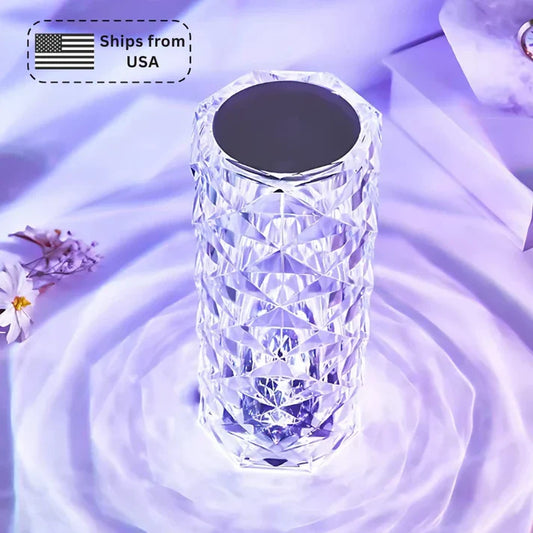16 Colors Rose Rays Crystal Diamond Table Lamp